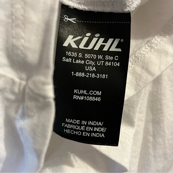 Kuhl Arabella Scoop Curved Hem Organic Cotton White T-shirt - Picture 13 of 16